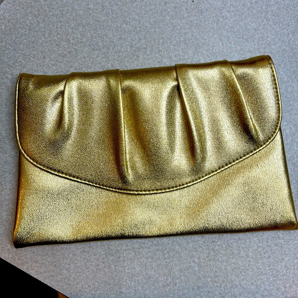 Golden casual handbag